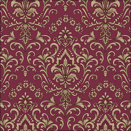 Lunch Napkin - Baroque Ornament Bordeaux