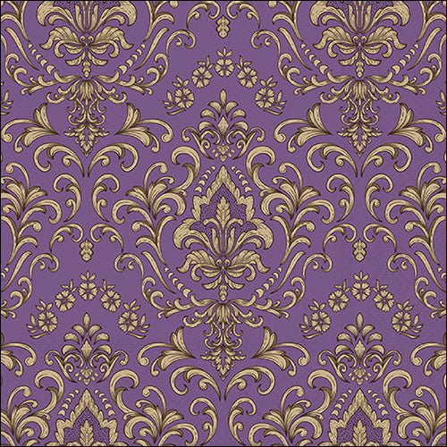 Lunch Napkin - Baroque Ornament PURPLE