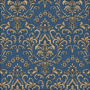 Lunch Napkin - Baroque Ornament BLUE