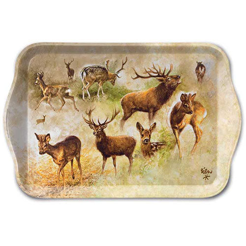 TRAY - Collage Of Deers (13 x 21cm)