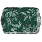 TRAY - Leaves and berries green (13 x 21cm)