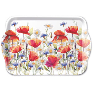 TRAY - Poppies And Cornflowers (13 x 21cm)