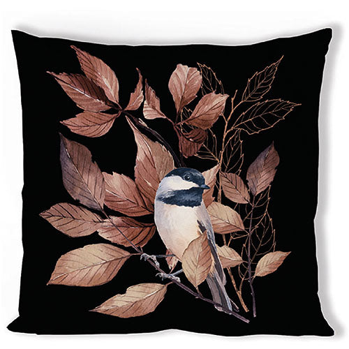 
                
                    Load image into Gallery viewer, Cushion (Cover) - Lovely chickadee black (40 x 40 CM)
                
            