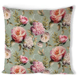 Cushion (Cover) - Peonies Composition GREEN (40 x 40 CM)