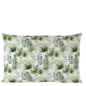 Cushion (Cover) - Jungle Leaves WHITE (30 x 50 CM)