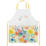 Kitchen Apron - Vibrant Spring WHITE