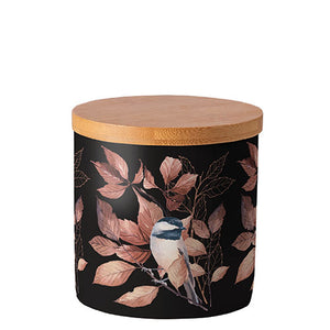 Storage Jar (SMALL) - small Lovely chickadee black