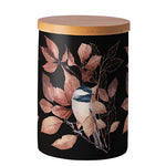 Storage Jar (MEDIUM) - medium Lovely chickadee black