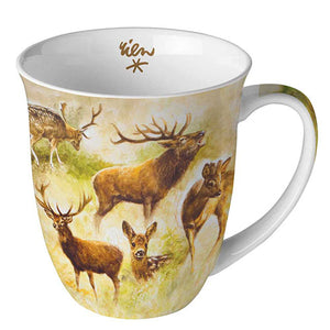 MUG (Fine Bone China) - Collage Of Deers (400 m