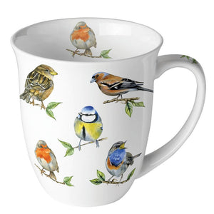 MUG (Fine Bone China) - Bird Species WHITE (400 m