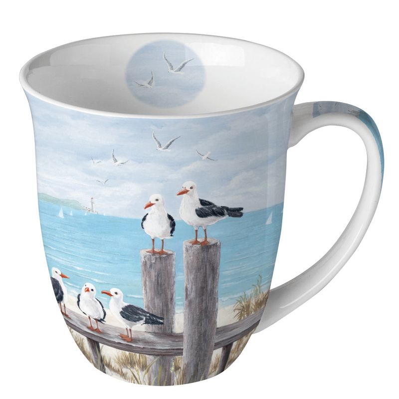 MUG (Fine Bone China) - Seagulls On The Dock (400 m