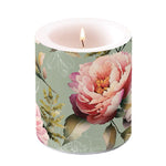Candle MEDIUM - Peonies Composition GREEN