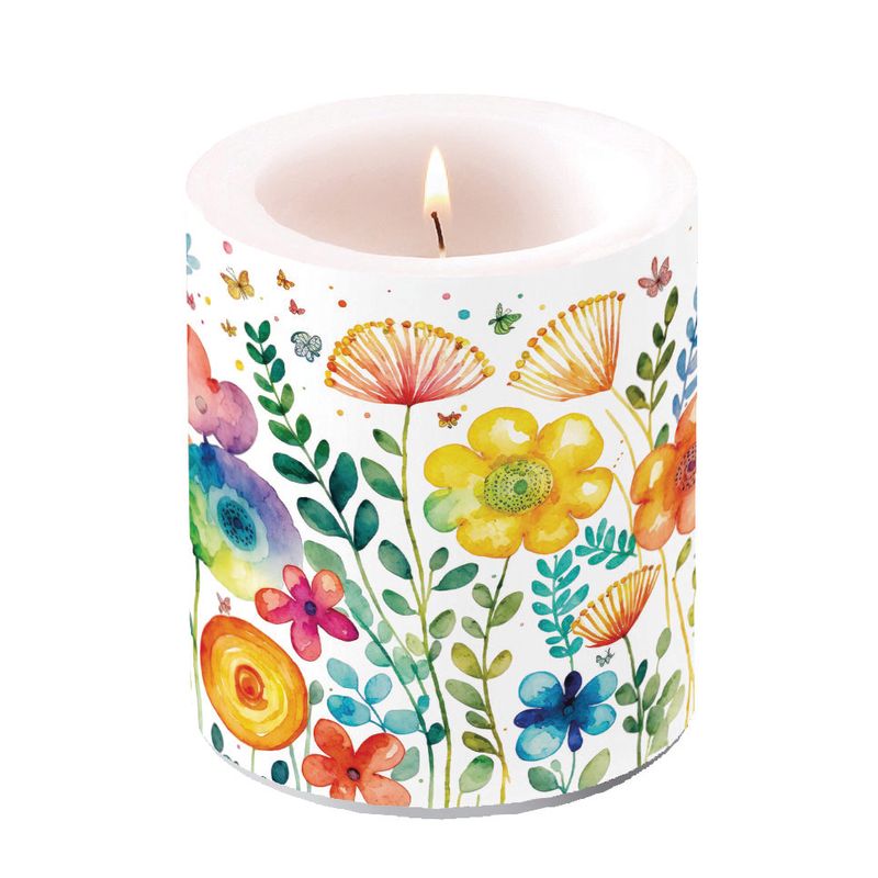 Candle MEDIUM - Vibrant Spring WHITE