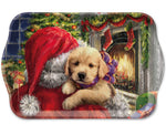 TRAY - Puppy At Fire (13 x 21cm)
