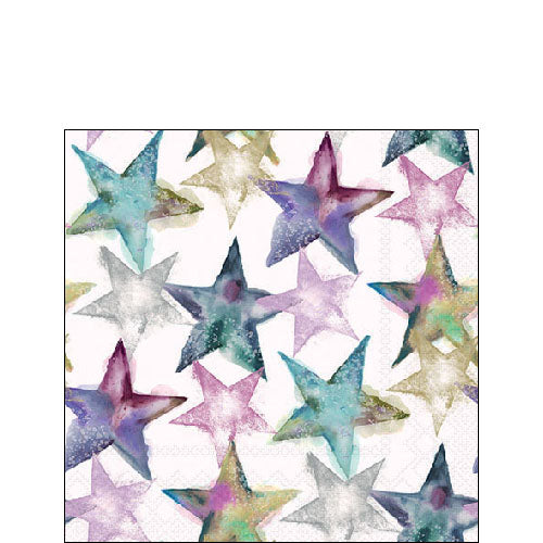 Cocktail Napkin - Watercolour Stars