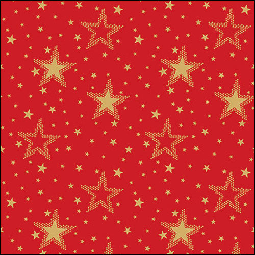 Lunch Napkin - Night sky gold/red