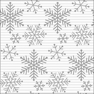 Lunch Napkin - Falling crystals silver