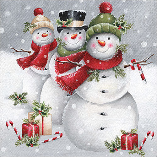 Lunch Napkin - Smiling snowmen