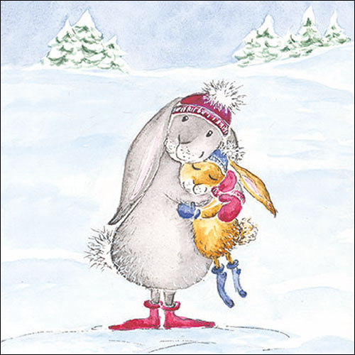 Lunch Napkin - Snow rabbits