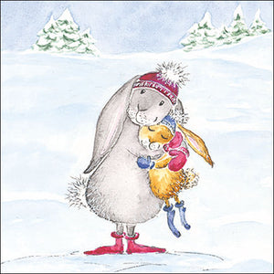 Lunch Napkin - Snow rabbits