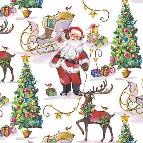 Lunch Napkin - Laughing santa