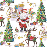 Lunch Napkin - Laughing santa