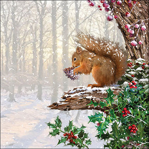 
                
                    Load image into Gallery viewer, Lunch Napkin - Squirrel in tree
                
            