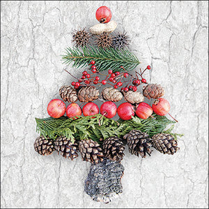 Lunch Napkin - Deco tree grey