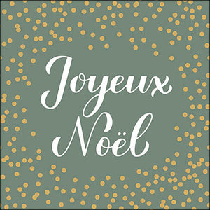 Lunch Napkin - Joyeux No�l sage/gold