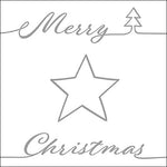 Lunch Napkin - Christmas star silver