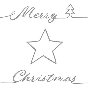 
                
                    Load image into Gallery viewer, Lunch Napkin - Christmas star silver
                
            