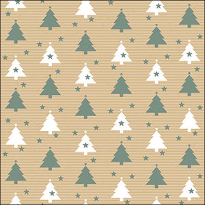 Lunch Napkin - Trees and stars sage