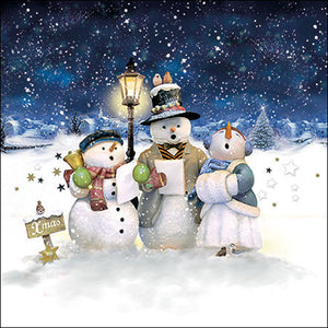 
                
                    Load image into Gallery viewer, Lunch Napkin - Singing snowmen
                
            