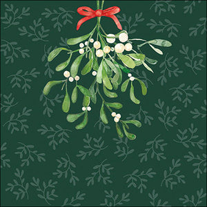 
                
                    Load image into Gallery viewer, Lunch Napkin - Hanging mistletoe green
                
            