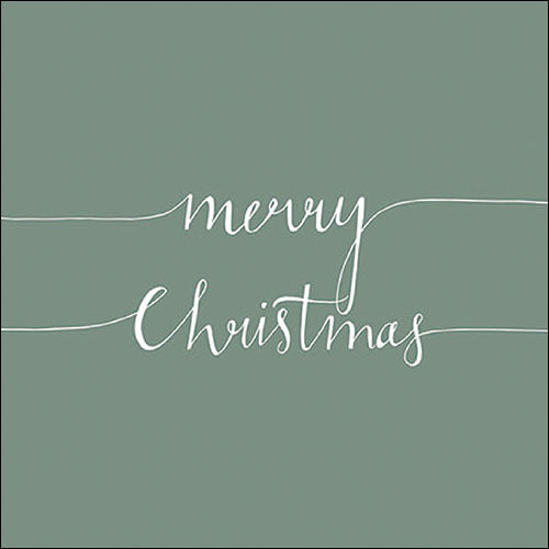 Lunch Napkin - Christmas note sage