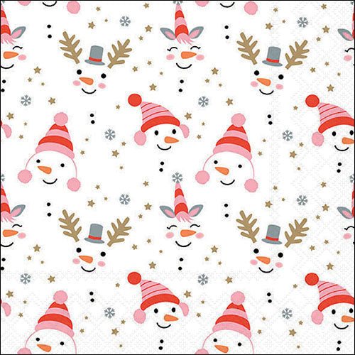 Lunch Napkin - Funny Snowmen