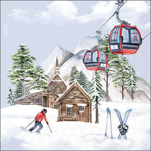 Lunch Napkin - Ski Hut