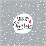 Lunch Napkin - Christmas Snowflakes GREY