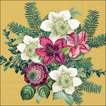 Lunch Napkin - Azalea And Helleborus GOLD