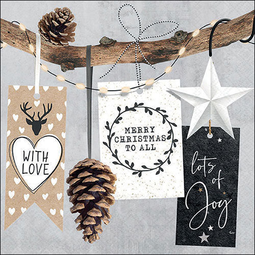 Lunch Napkin - Christmas Hangtags