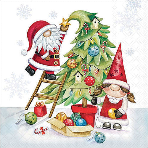 Lunch Napkin - Gonks Decorating Tree