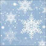 Lunch Napkin - Snowflakes BLUE