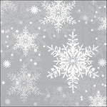 Lunch Napkin - Snowflakes SILVER