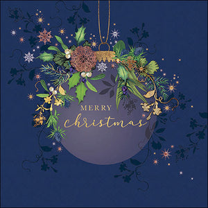 Lunch Napkin - Elegant Christmas Bauble BLUE