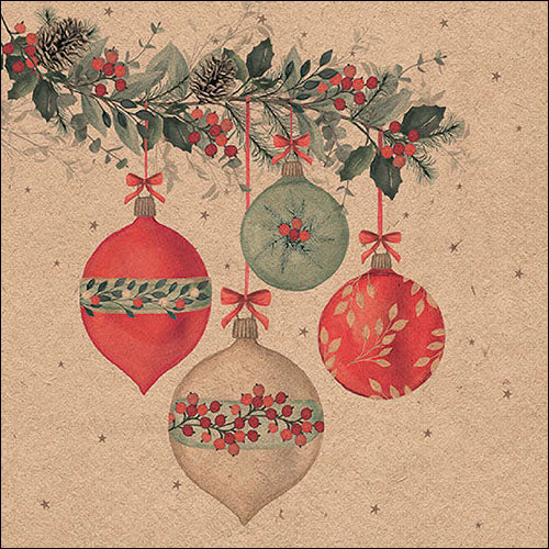 Lunch Napkin - Recycled Berry Baubles Nature