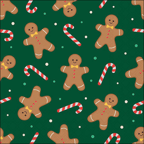 Lunch Napkin - Cookie And Candy Cane