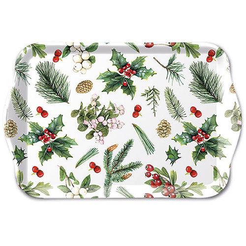 
                
                    Load image into Gallery viewer, TRAY - Winter greenery white (13 x 21cm)
                
            