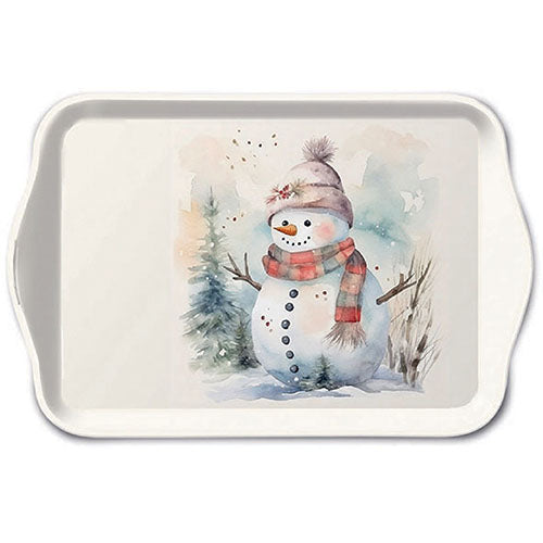 TRAY - Snowman In Nature (13 x 21cm)