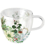 MUG (Double Wall) - WHITE Poinsettia (200 mL)