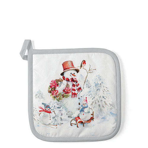Pot Holder - Sporty Snowmen